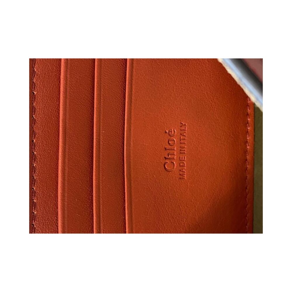 Pre Loved Chloe  Faye Small Shoulder Bag in Red Leather - Picture 5 of 7